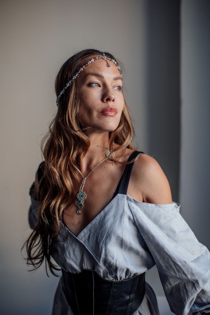 Handmade Beaded Headpiece "Tiara", Festival Hair Jewelry, Fantasy Bohemian Headpiece